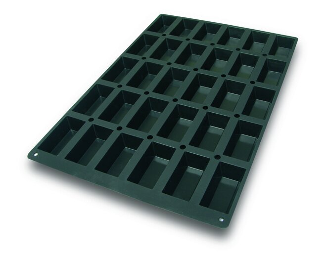 Schneider Backform aus Silikon Rechteck, 400 x 600 mm, 100 x 52 mm, Höhe: 31 mm