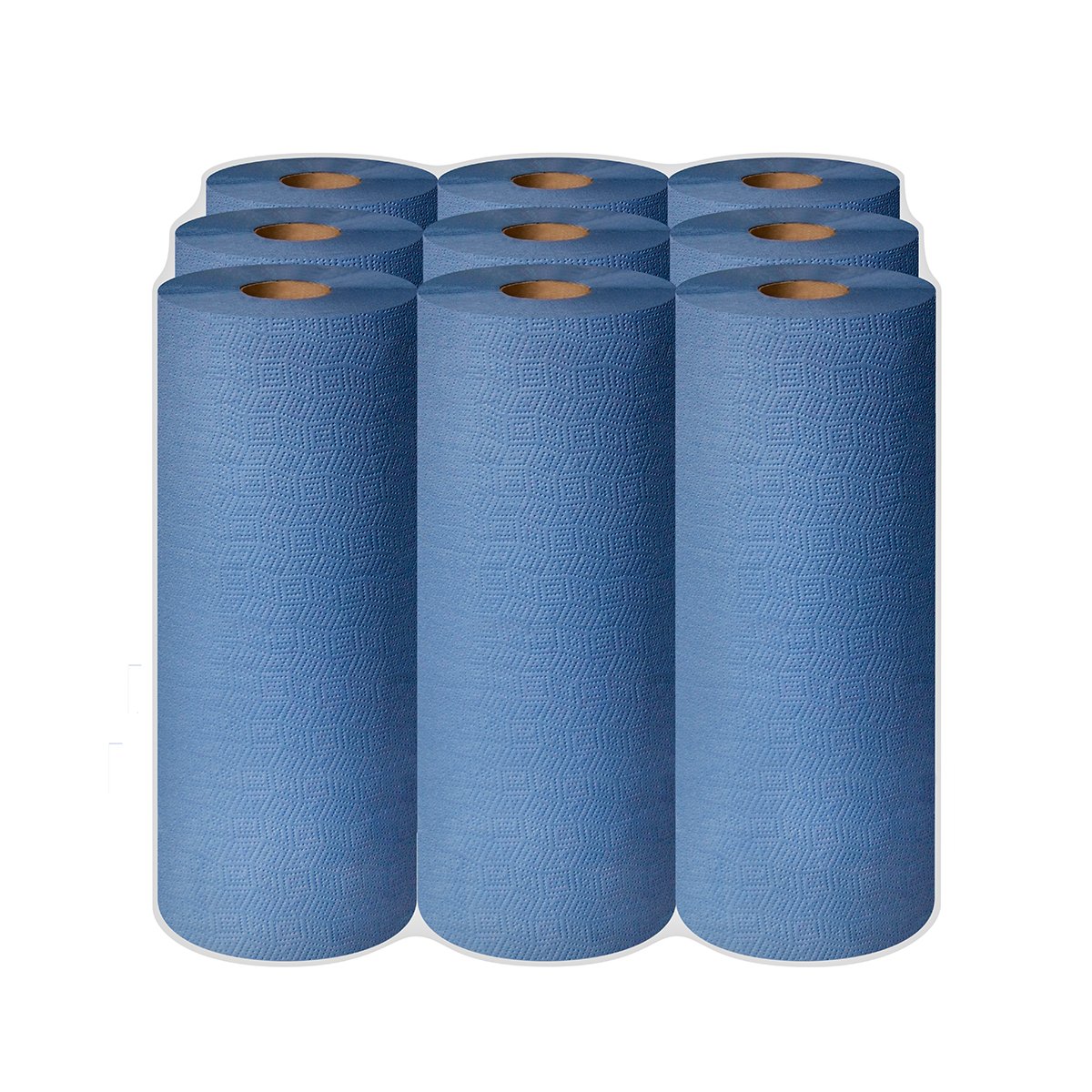 Profix Durex Plus Putztuchrolle 3-lagig Recycling-Tissue blau, 50 x 38 cm, 90 Blatt – 9 Rollen (Karton)
