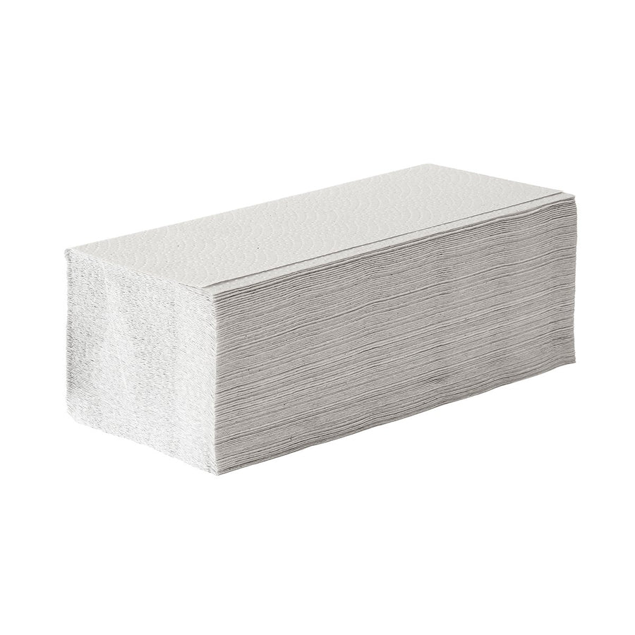 Racon Easy Falthandtücher 1-lagig Recycling-Krepp weiß, 25 x 23 cm – Karton mit 5.000 Tüchern (20 x 250)