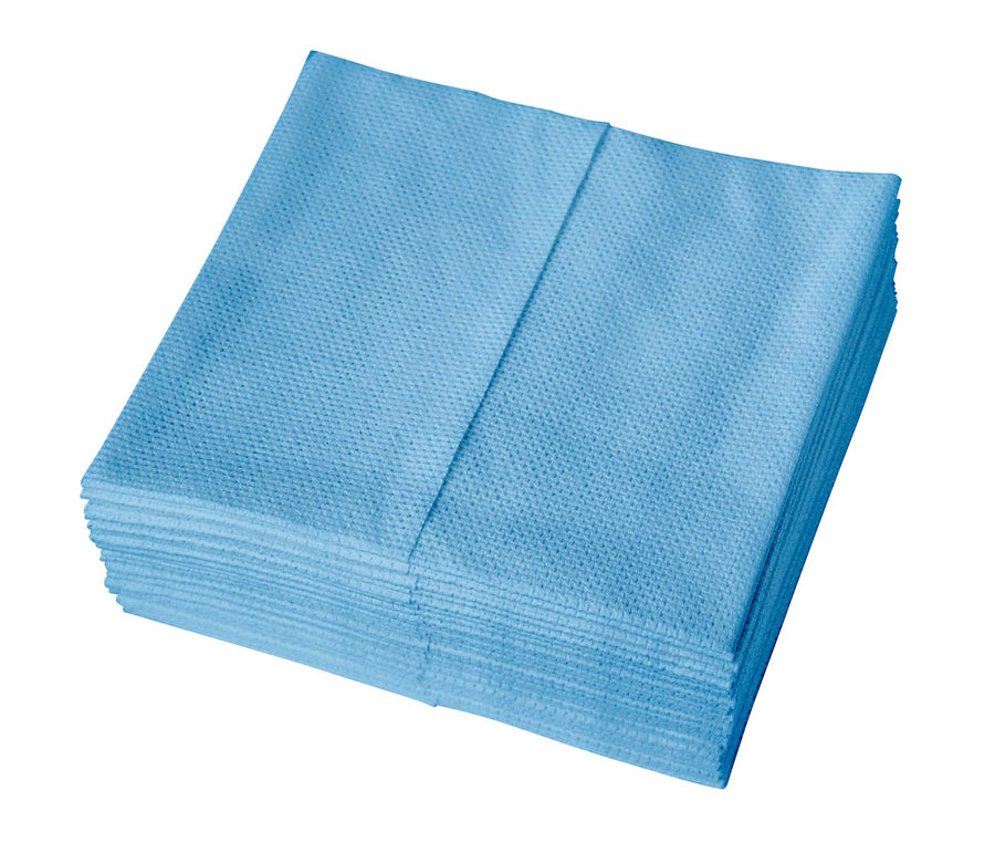 Почистващи кърпи Profix Venet Blue 28 x 33 см, 1-пластови, перфорирани, сини, Z-сгъване – кашон с 600 кърпи (12 опаковки по 50 броя)