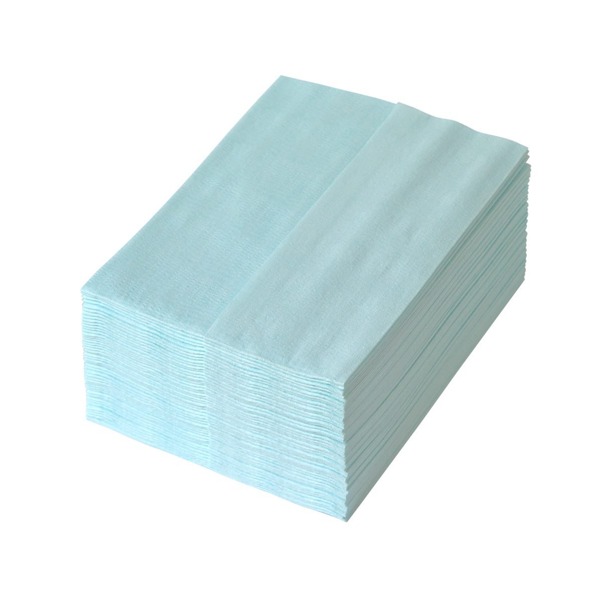 Profix Escon Crêpé Wischtücher 30 x 38 cm, 1-lagig, Spunlace, türkis, Z-Falz – Karton mit 500 Tüchern (10 Packs à 50)