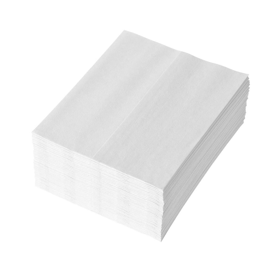 Почистващи кърпи Profix Escon White 30 x 38 см, 1-пластови, Spunlace, снежнобели, Z-сгъване – кашон с 500 кърпи (10 опаковки по 50 броя)