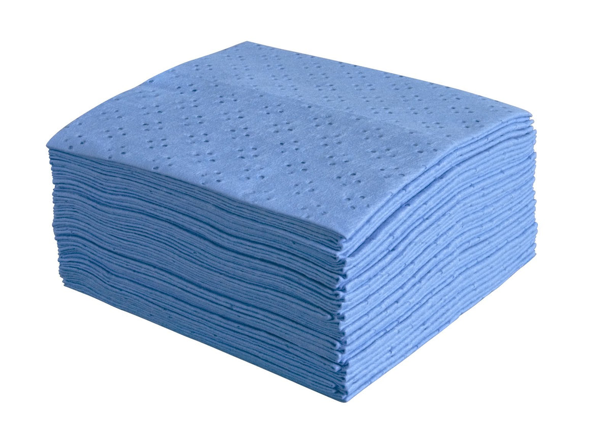 Profix 4-Farb Wischtücher 32 x 36 cm, 1-lagig, Textilfaser-Lochvlies, blau, Z-Falz – Karton mit 320 Tüchern