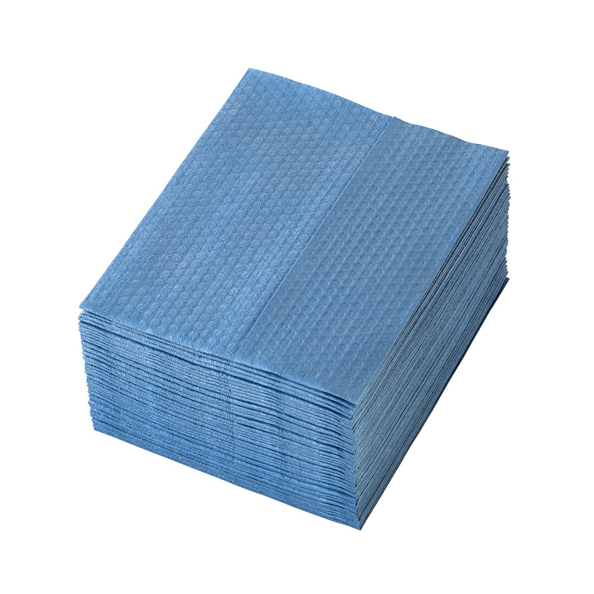 Profix Alpha Blue Wischtücher 29 x 36 cm, Spunlace, blau, geprägt, Z-Falz – Karton mit 600 Tüchern (12 Packs à 50)