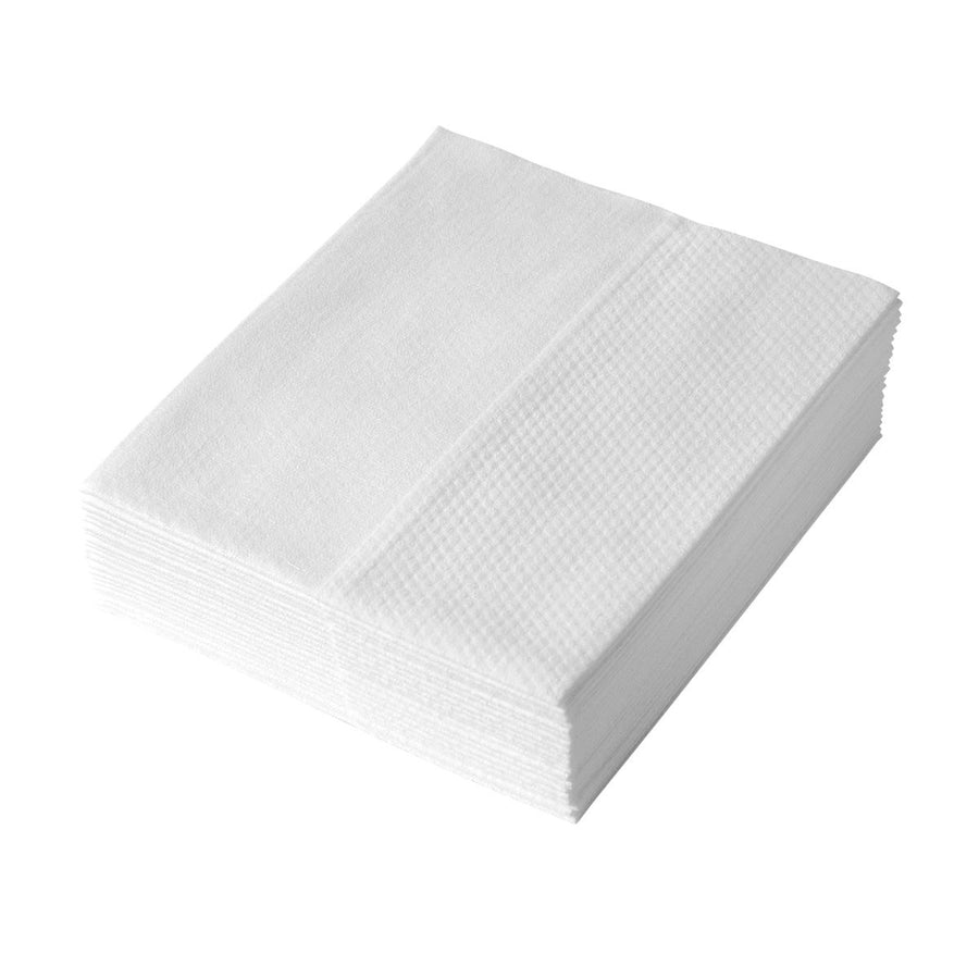 Profix Strong почистващи кърпи 32 x 36 см, 1-пластови, Spunlace, снежнобели, Z-сгъване – кашон с 600 кърпи (12 опаковки по 50 бр.)
