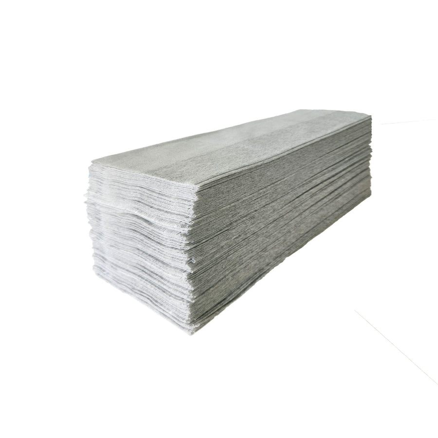 Profix Escon Grey XL кърпи за почистване 36 x 43 см, нетъкан текстил (Spunlace), сиви, W-сгъвка – кашон с 560 кърпи (4 опаковки по 140 броя)