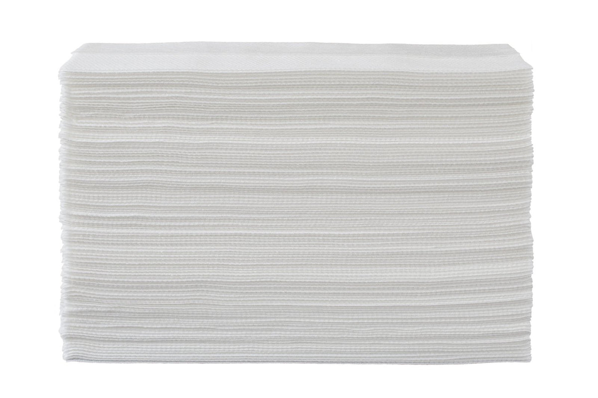 Profix Strong XL Wischtücher 36 x 45 cm, 1-lagig, Spunlace, weiß, W-Falz – Karton mit 320 Tüchern (4 Packs à 80)
