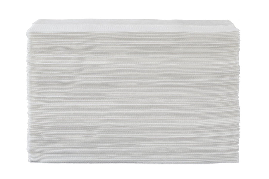 Почистващи кърпи Profix Strong XL 36 x 45 см, 1-пластови, Spunlace, бели, W-сгъвка – кашон с 320 кърпи (4 пакета по 80 броя)