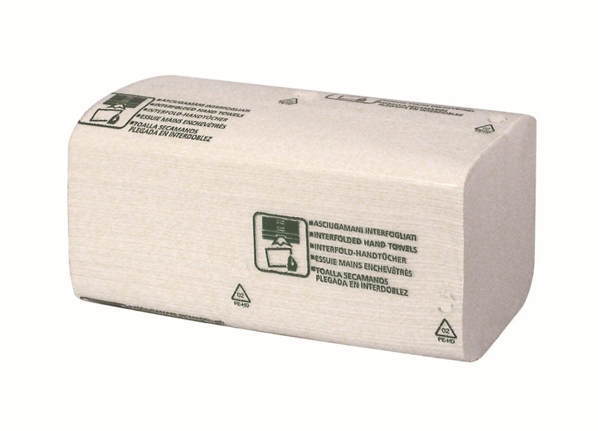 Racon Premium Falthandtücher 2-lagig, Zellstoff-Tissue, hochweiß, 25 x 31 cm – Karton mit 3.040 Tüchern (20 x 152)