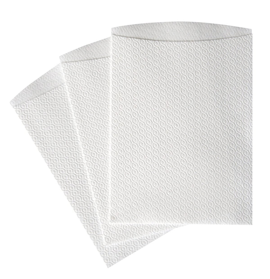 Temdex Waschhandschuhe 60 Airlaid, hochweiß, 16 x 22 cm – Karton mit 1.000 Stück (20 x 50)