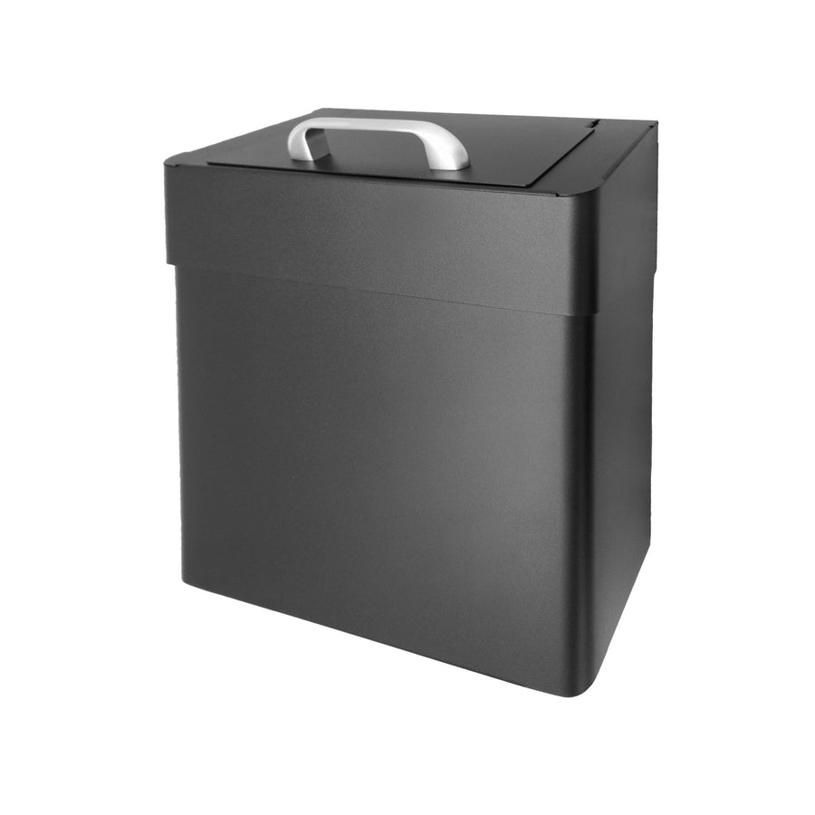 Racon MB cover lady Hygiene-Abfallbehälter 7 l, Metall schwarz mit Deckel – 1 Stück