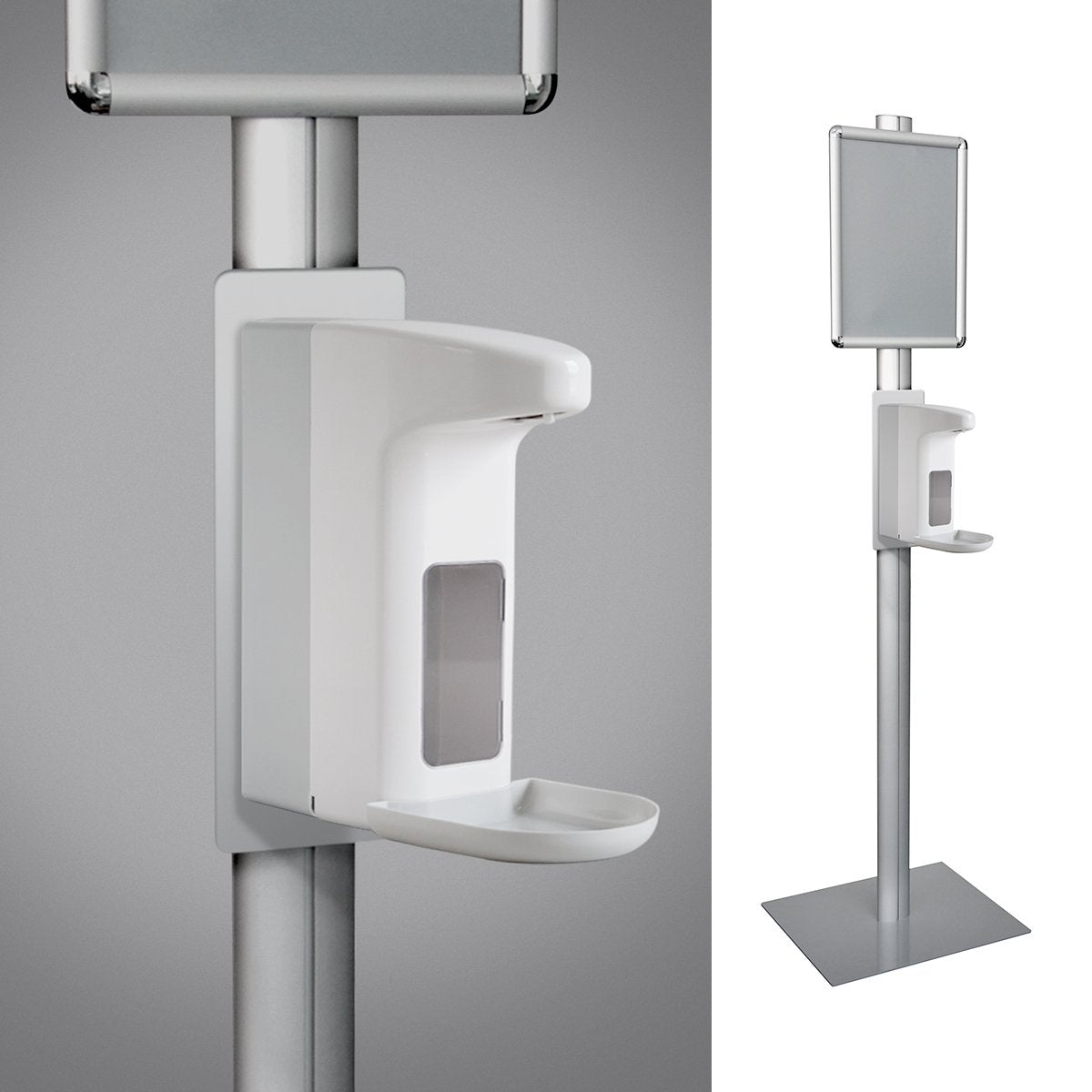Temdex touchless Mobile Desinfektionssäule 1.000 ml, berührungsloser Spender, Tropfschale – 1 Stück