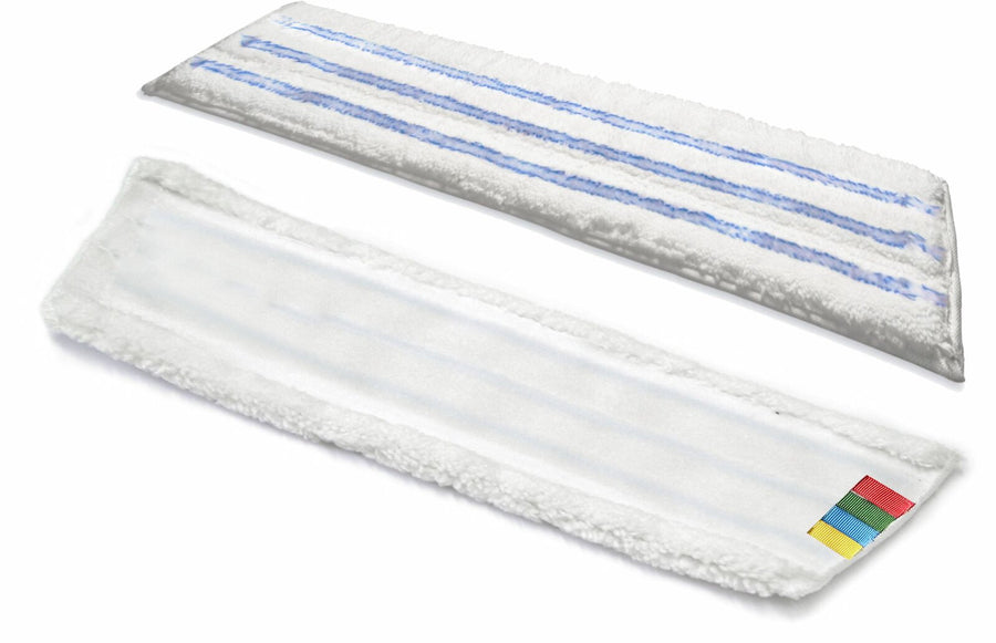 ARCORA Ultra Soft Velcro Wischbezug mit Klettrücken, Blau-Weiß, 40 cm, 3 Stück