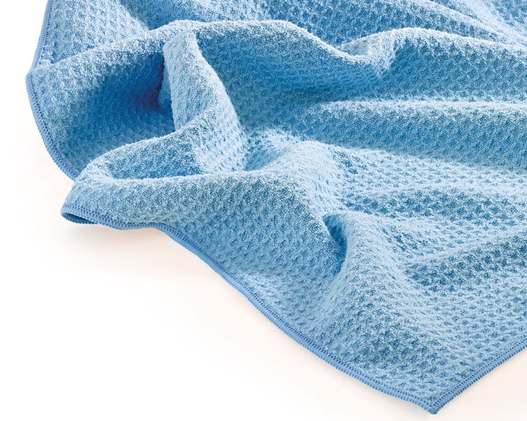 Mega Clean Mikrofaser Waffeltuch blau, 50 x 70 cm – Profi Trockentuch Geschirrtuch Auto