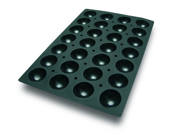 Schneider Backform aus Silikon Halbkugel, 400 x 600 mm, Ø 70 mm, Höhe: 35 mm