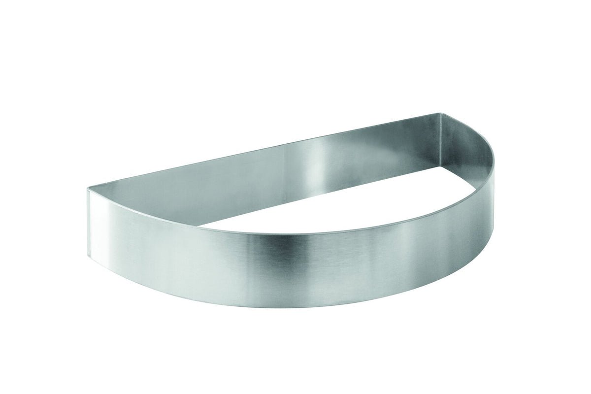 Schneider cake ring "semi-circle", stainless steel, 300 x 150 x 45 mm